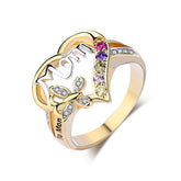 Sophia's Fluttering Love: Colorful Crystal Butterfly Ring